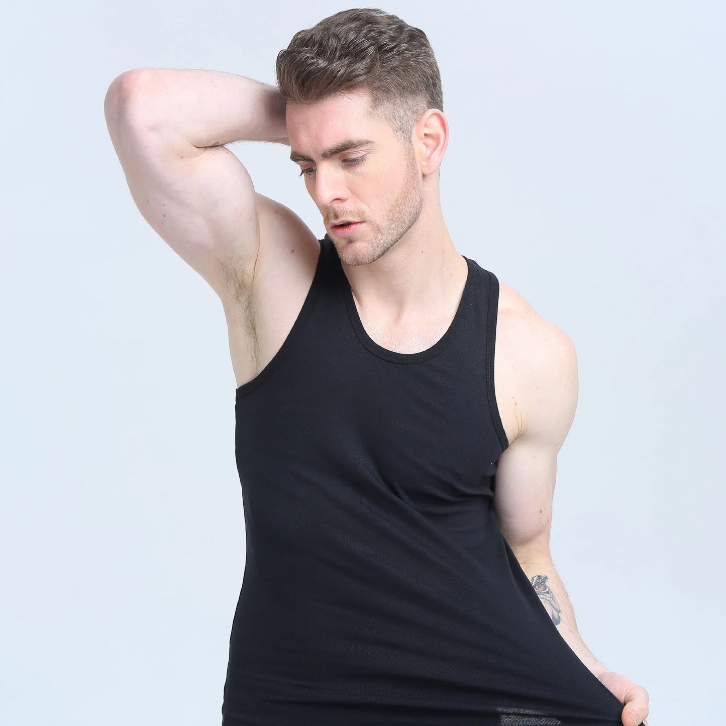 Summer Men's 100% Cotton Vest Sexy Underwear Sleeveless Tank Top Undershirts Breathable Gym Clothing Bodybuilding Tops T-shirts