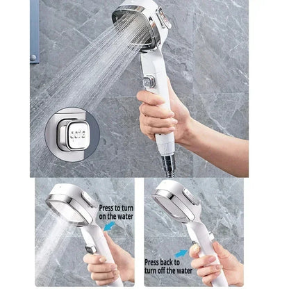 Xiaomi High Pressure Shower Head 4-Modes Water Saving Shower Heads Hanging Adjustable Water Massage Sprayer Bathroom Accessories