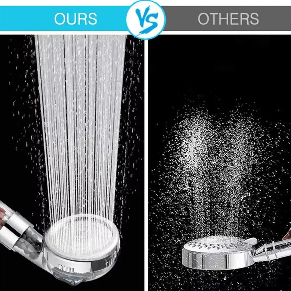 XIAOMI New 3 Functions High Pressure SPA Shower Head Water Saving Handheld Rainfall Bathroom Accessories Anion Filter Shower